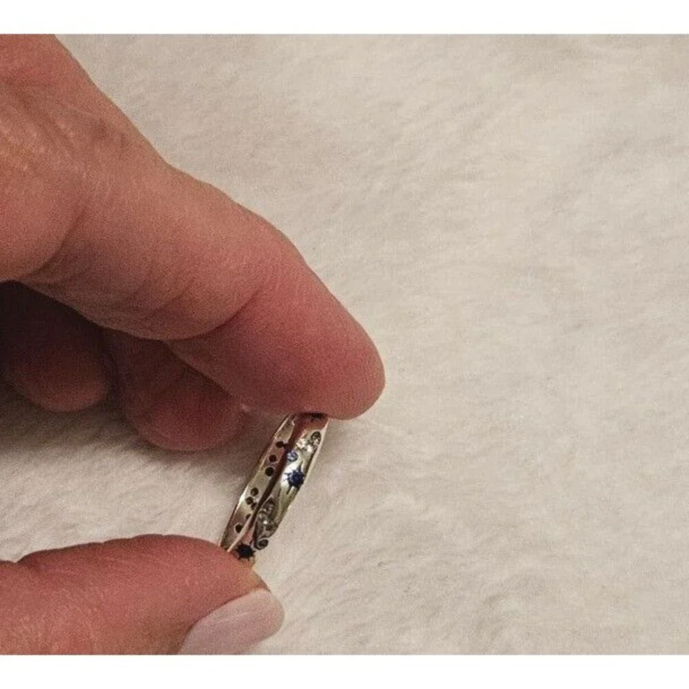 Sterling Silver Ring Women Stackable Eternity Cute For Teen Girls Size 6 Only